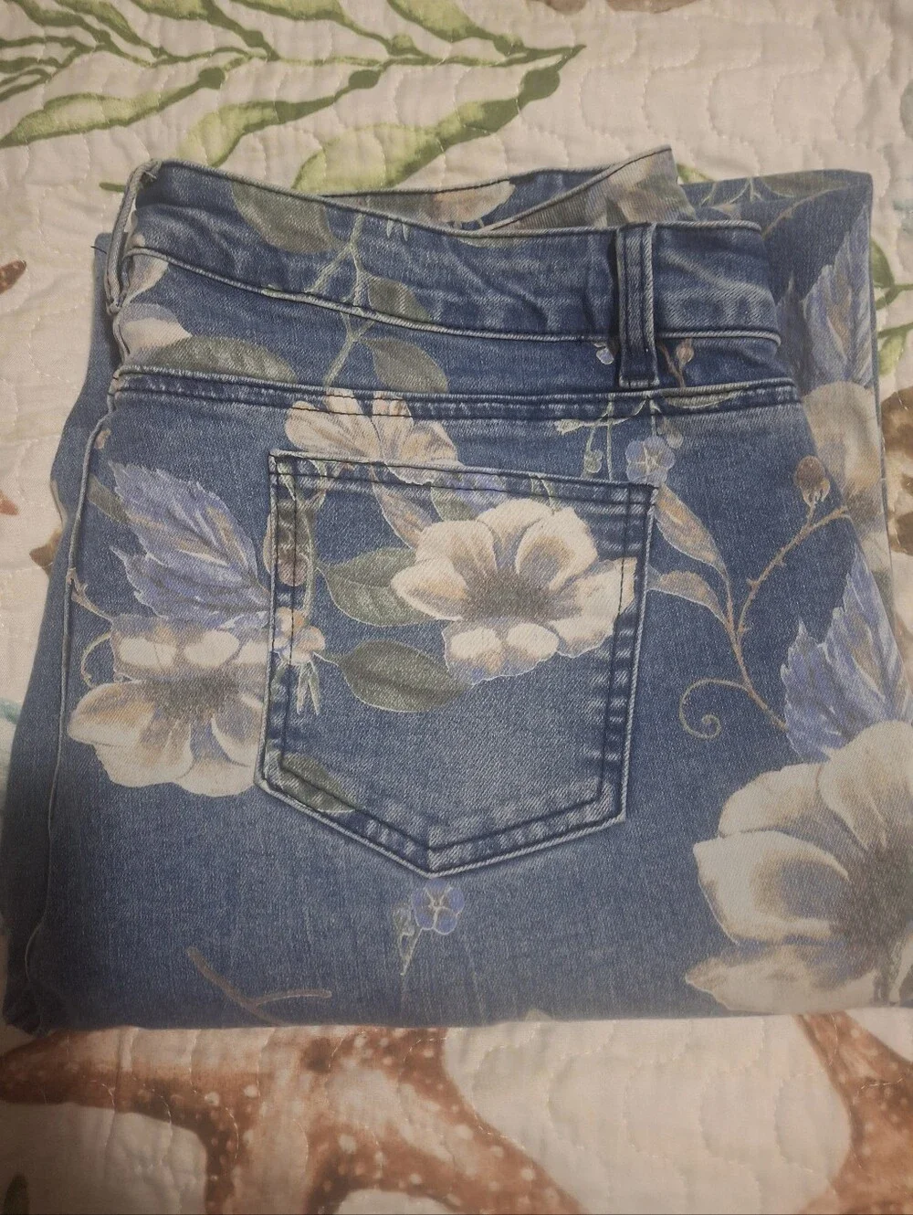 Flamingals Blue Floral Women’s Jeans